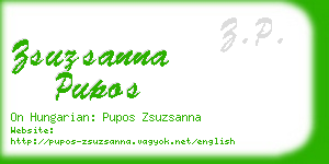 zsuzsanna pupos business card